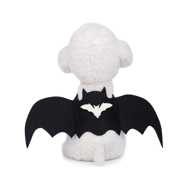 Halloween Pet Leash with Felt Bat Costume Design