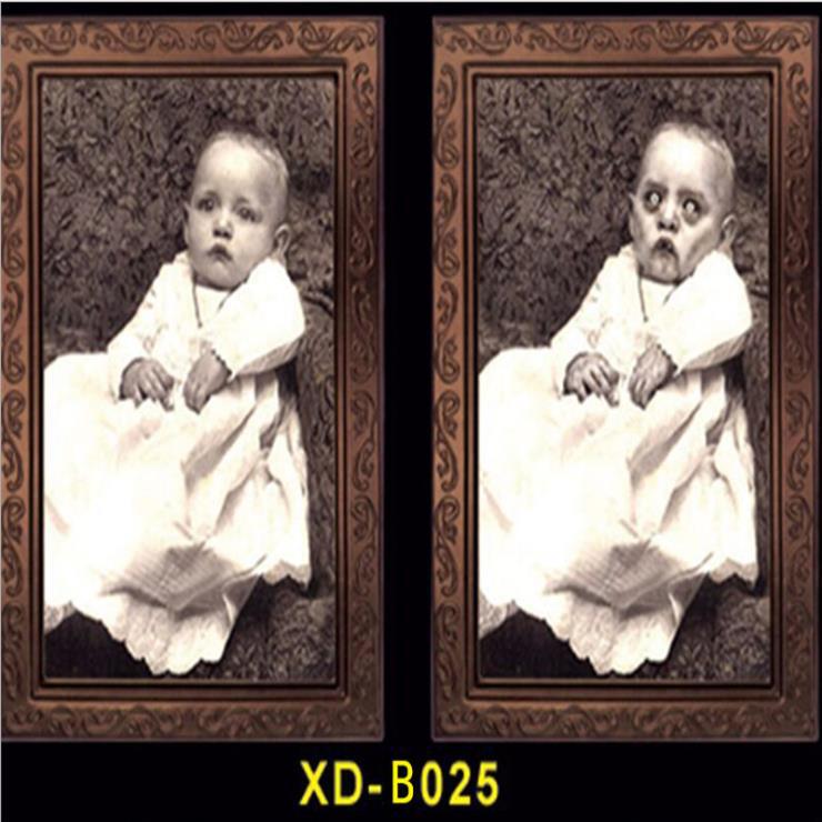 Halloween 3D Face Changing Frame Wall Sticker