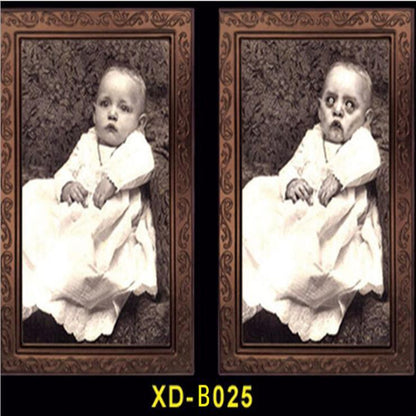 Halloween 3D Face Changing Frame Wall Sticker