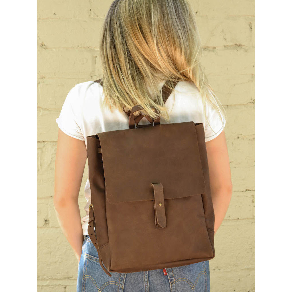 Nubuck Leather Backpack