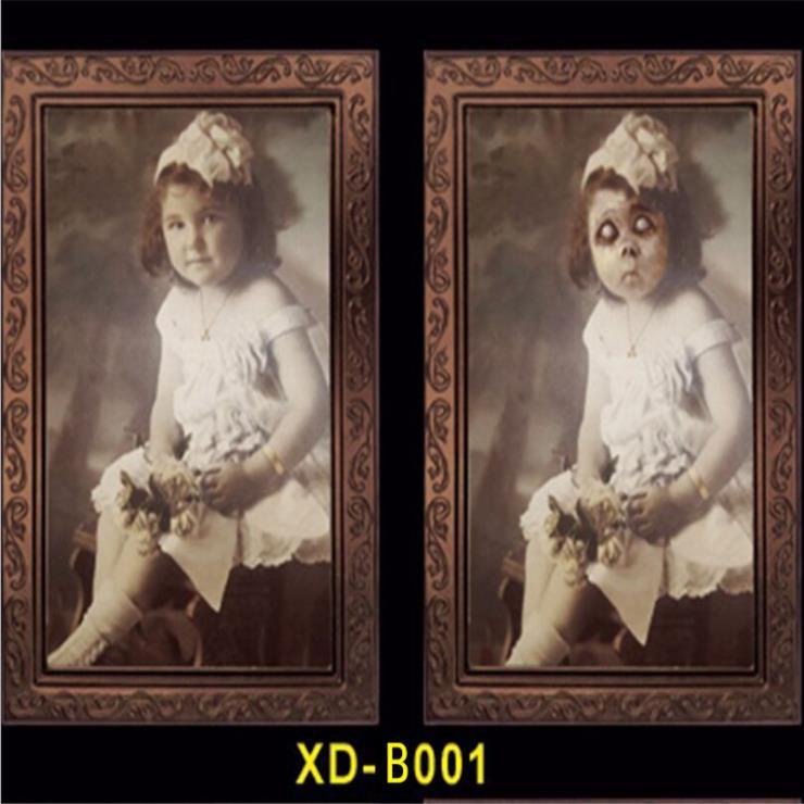 Halloween 3D Face Changing Frame Wall Sticker