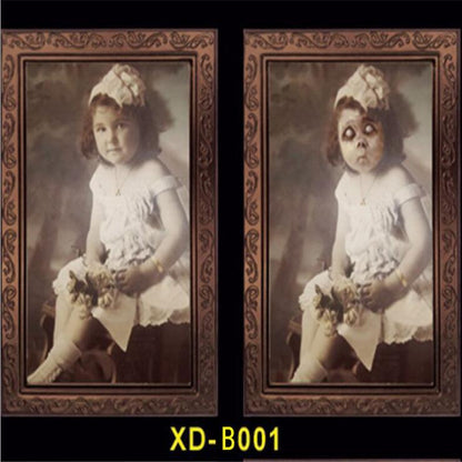 Halloween 3D Face Changing Frame Wall Sticker
