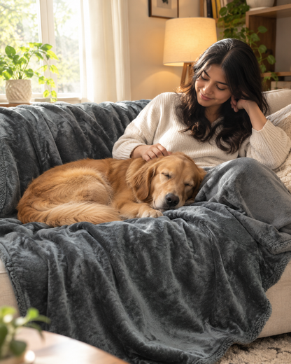 Waterproof Flannel Velvet Blanket for Sofa & Bed