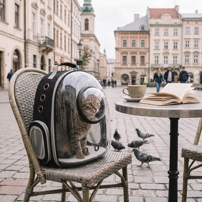 Transparent Cat Carrier Backpack with Bubble Window