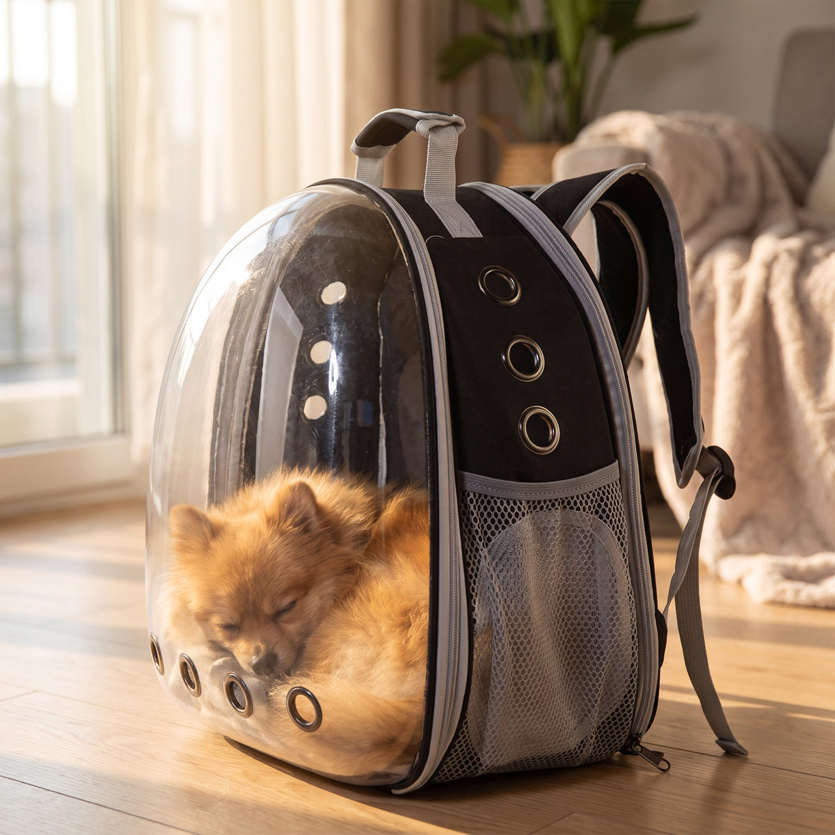 Carrier Backpacks for Cat and Dog - black