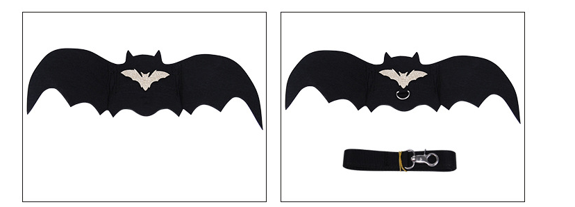 Halloween Pet Leash with Felt Bat Costume Design