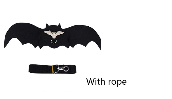 Halloween Pet Leash with Felt Bat Costume Design