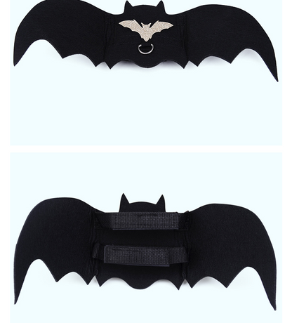 Halloween Pet Leash with Felt Bat Costume Design