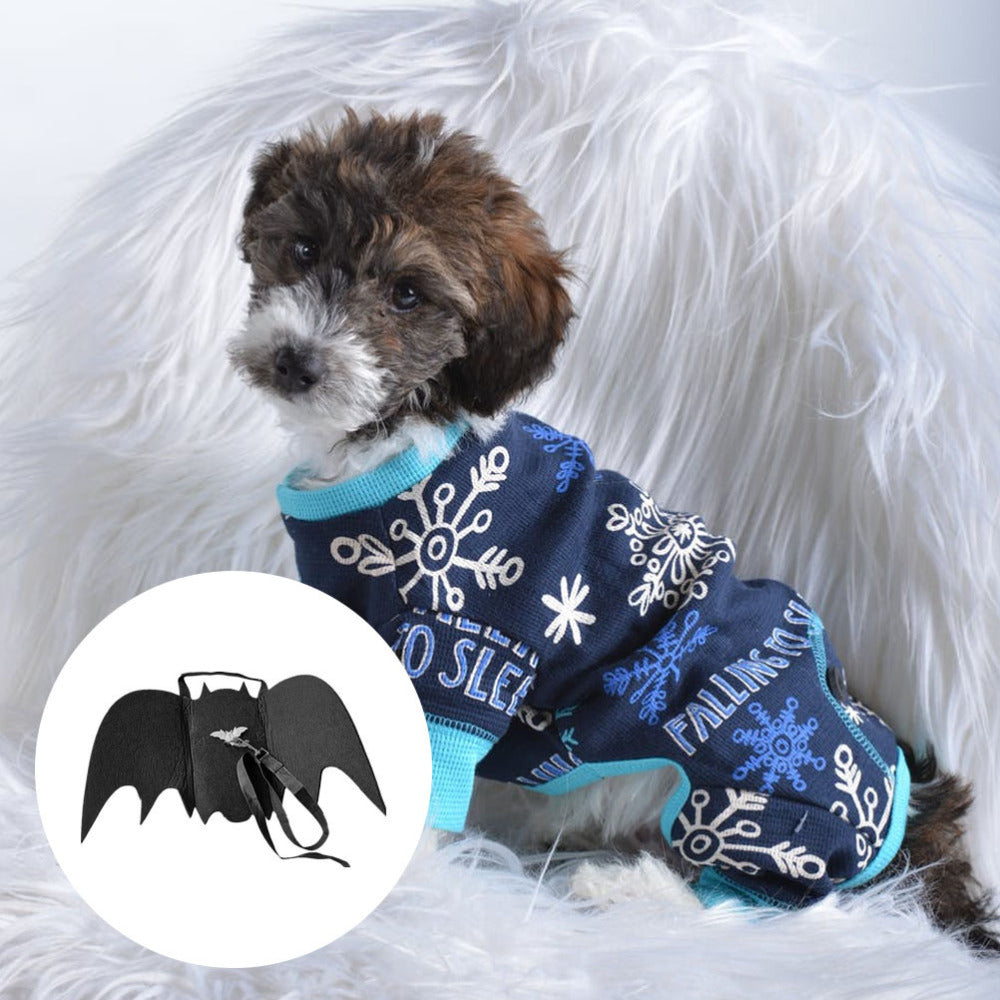 Halloween Pet Leash with Felt Bat Costume Design