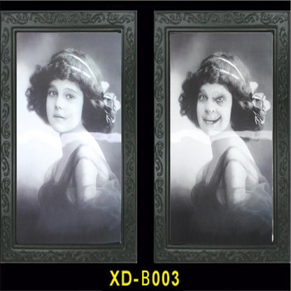 Halloween 3D Face Changing Frame Wall Sticker